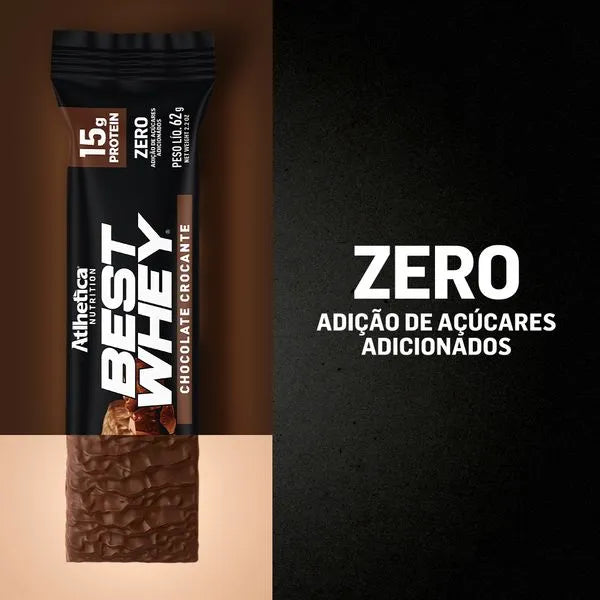 Best Whey Bar (Display com 12 Barras de 62g) Chocolate Crocante