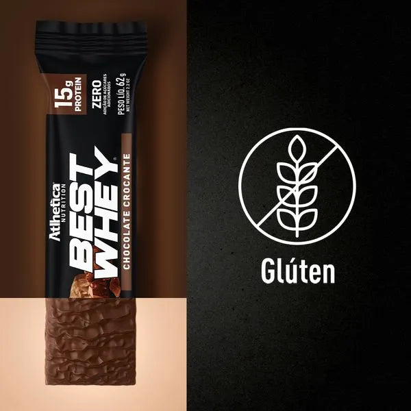 Best Whey Bar (Display com 12 Barras de 62g) Chocolate Crocante