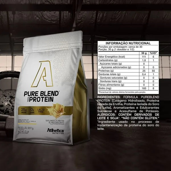 Whey Pure Blend 100% Protein Lacto-Free (Pacote 907g) Baunilha
